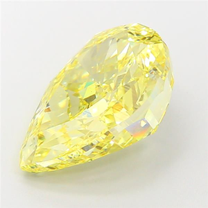 MANYA JEWELS เพชรทรงลูกแพร์ 4 กะรัต สีเหลือง CVD ผลิตในห้องปฏิบัติการ ได้รับการรับรองจาก IGI ระดับความสะอาด VS1 การเจียระไนอย่างยอดเยี่ยม สำหรับเครื่องประดับหรูหรา - Product Image 2