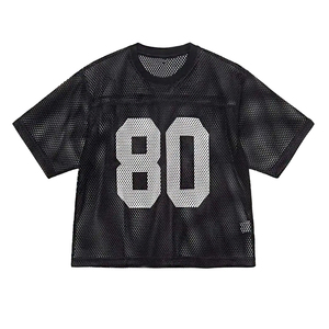 Maillot de football pour homme personnalisé OEM 100% polyester, tissu en maille respirant avec col en V surdimensionné, vêtements de football sublimés personnalisés - Product Image 3