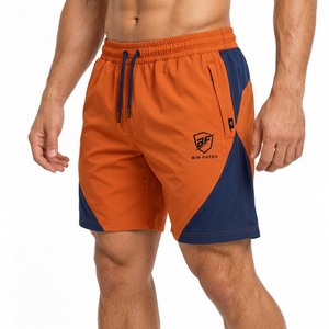Men Gym Shorts Solid Vintage Style Drawstring Closure <b>Built</b> Lightweight Fabric Moisture Management High Quality Exercise - Product Image 6