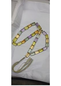 Perles cylindriques facettées multicolores 100% naturelles, semi-précieuses, 10x15 mm, brin de 16 pouces, 32 pièces pour la création de bijoux - Product Image 3