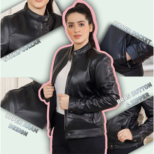 Nouvelle Arrivée 2026 – Blouson en Cuir Tendance pour Femme Taille Adulte, Fabrication Usine, Prix Abordable, Style Urbain - Product Image 4