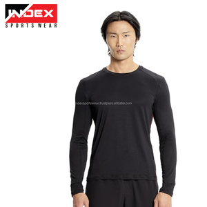 Venta al por mayor Hospital de moda bajo uniformes transpirable cuello redondo de manga larga Camisetas uniformes médicos Slim Fit enfermera Underscrubs - Product Image 4