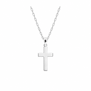 Classic 925 Silver Cross Pendant <b>Necklace</b> Religious <b>Spiritual</b> Jewelry Simple Unisex Fine Accessory Supplier - Product Image 1