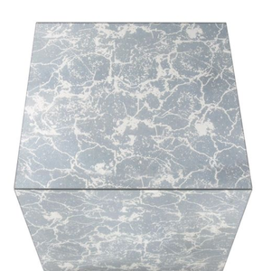 Mesa Consola Moderna con Aspecto de Mármol, Mesa Auxiliar Cuadrada, Mesa Decorativa con Acentos de Piedra Tallada para Sala de Estar - Product Image 3