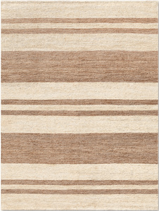 Tapis de salon rectangulaire en jute noué à la main, style scandinave moderne, rayé noir sumac, tissage plat, beige naturel, adapté aux animaux domestiques - Product Image 5