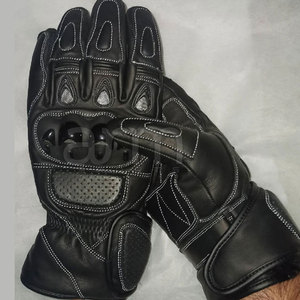 Guantes de Motocicleta de Cuero de Alta Calidad, Guantes de Carreras de Motocicleta con Dedos Completos, Guantes de Motocicleta de Color Personalizado - Product Image 5
