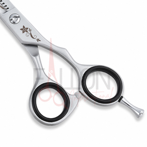 Ciseaux professionnels pour la retouche des cheveux, design floral, en acier inoxydable, ciseaux texturisants - Product Image 5