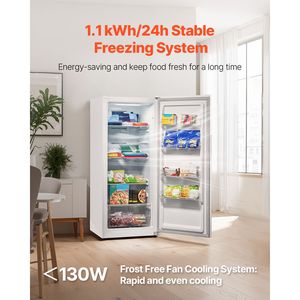 Congelatore Verticale Convertibile No-Frost da 14 Cu.Ft con Pannello di Controllo Temperatura e Allarme Apertura Porta Regolabile, Frigorifero di Marca [Nome del Marchio] - Product Image 2