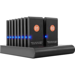Sistema Pager Wireless per Ristoranti, Raggio d'Azione 500m, per Gestione Code Clienti, Funzioni di Attesa Clinica, Beeper con Vibrazione per Clienti - Product Image 3