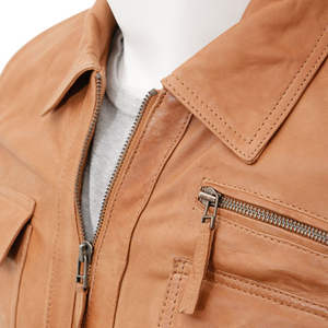 Chaqueta de Cuero Casual y Cómoda para Hombre, para Uso en la Ciudad en Invierno, Impermeable y Transpirable, Estilo Urbano, con Opción de Logotipo Frontal - Product Image 3