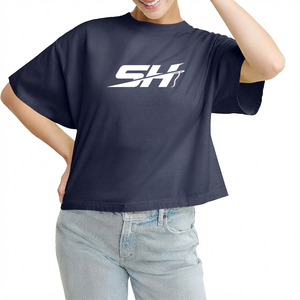 Camiseta Corta para Mujer, Ligera, Estilo Casual, Ropa Urbana, Transpirable, Diseño Personalizado, Precio Bajo - Product Image 1