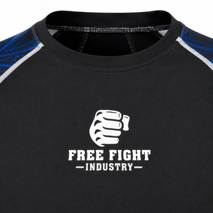 Rashguard à manches longues pour homme Free Fight Industry, noir, séchage rapide, respirant, écologique, UPF50+, antibactérien, 140g, MMA BJJ - Product Image 6