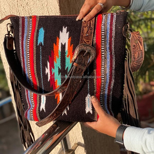 กระเป๋าถือสำหรับผู้หญิงแอซเท็กทรงอานม้าหลายสีกระเป๋ามีสไตล์สไตล์สไตล์โบฮีเมียนดีไซน์ใหม่ - Product Image 5