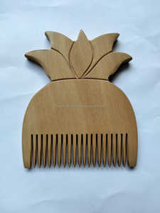 หวีไม้สำหรับผู้ชายผู้หญิงสำหรับงานแต่งงานของเจ้าสาวหวีสางผมเคราแบบกว้างปรับแต่งได้ใช้ในบ้านหรูหรา - Product Image 4