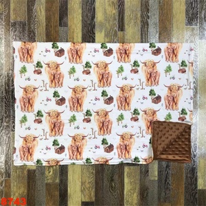 Copertina Avvolgente per Neonati con Stampa Mucca Highland, Morbida in Fibra di Bambù/Spandex, Motivo Floreale, Unisex - Product Image 2
