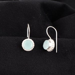 Blue <b>Turquoise</b> <b>Stud</b> <b>Earrings</b> 14K Gold Plated 925 Sterling Silver May Birthstone Jewelry for Women & Children's Elegant Gift - Product Image 6