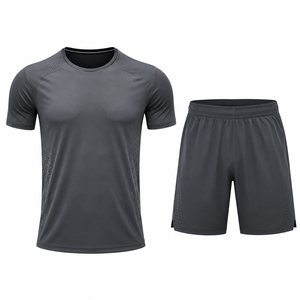 Ensemble T-shirt et short de course pour homme, vêtements de sport, séchage rapide, respirant, tenue de fitness, entraînement athlétique, vêtements d'été - Product Image 1