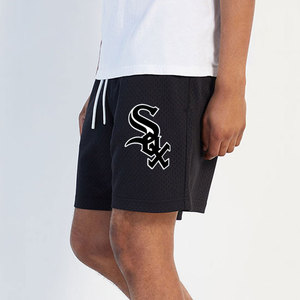 <b>Men</b> Black Front Logo Zipper Fly Casual <b>Shorts</b> Mid Waist Breathable <b>Woven</b> Eco-Friendly Solid Sport Style - Product Image 2