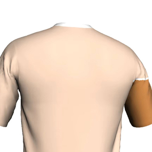 Camiseta de Fútbol para Hombre, Cuello en V, Bloques de Color, Manga Corta, Poliéster que Absorbe la Humedad, Corte Regular para Adultos, Todas las Temporadas - Product Image 2