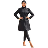 Maillots de bain islamiques modestes pour femmes grandes tailles en polyester/coton, respirants, légers, séchage rapide, anti-transpiration, UPF50+, personnalisables, longs