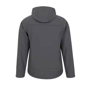 Wholesale Full Sleeved Regular Fit Men Softshell <b>Jackets</b> Zipper Hood Stand Collar <b>Patchwork</b> Design Canvas Fabric Men's <b>Jackets</b> - Product Image 3