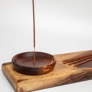 Classic Wooden <b>Incense</b> Burner <b>Holder</b> For Home Temple Prayer Meditation Aromatherapy <b>Stick</b> <b>Incense</b> Stand Natural Wood Tray - Product Image 4