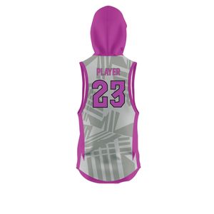 Ensemble Maillot et Short de Football 7v7 pour Garçons, à Capuche et Sans Manches, Motif Lignes Géométriques, Personnalisable Nom et Numéro du Joueur, Kit Jeunesse - Product Image 4