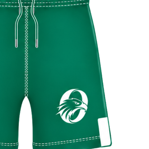 Pantalones Cortos de Rugby Verde Esmeralda y Blancos, Cintura Elástica con Cordón, Ropa Deportiva Ligera para Entrenamiento, Partidos y Equipos - Product Image 3