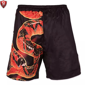Pantalones Cortos de Entrenamiento de MMA para Hombre, Cierre con Cordón, Cintura Elástica, Secado Rápido, Estampados, para Grappling y Kick Boxing - Product Image 2