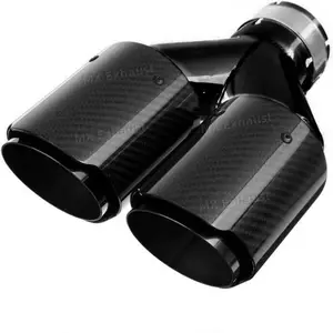 Factory Price High Quality Universal Dual Carbon Fiber Car Exhaust Tip Car Accessories For Muffler Exhaust Pipe