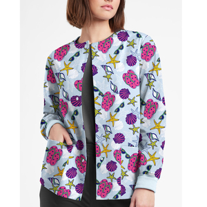 Chaquetas Médicas Personalizables de Spandex y 100% Algodón, Cómodas, Estampadas para Doctores, Uniformes para Enfermeras, Spa y Salón de Belleza para Mujer - Product Image 5