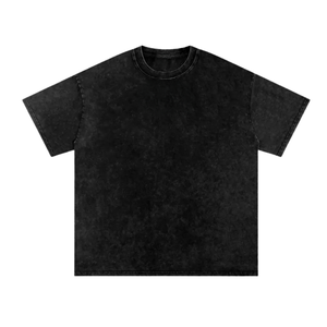 T-shirt Homme Vintage Oversize en Coton 100% Lavé à l'Acide, Manches Courtes, Logo Personnalisé sur le Devant, Style Streetwear, 220g, Vierge, OEM - Product Image 1