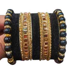 Ensemble de bracelets de mariage islamiques tendance de luxe pour femmes, finition polie haute brillance, style traditionnel Meenakari - Product Image 4