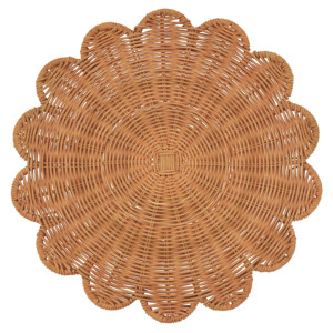 Hot Selling 2026 Natural Rattan Charger Plates Customize Sizes Variety of Colors Handmade Rattan <b>Placemat</b> for Table Decoration - Product Image 1