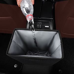 Poubelle de voiture avec couvercle, étanche, organisateur de voiture multifonction, bac à déchets polyvalent - Product Image 6