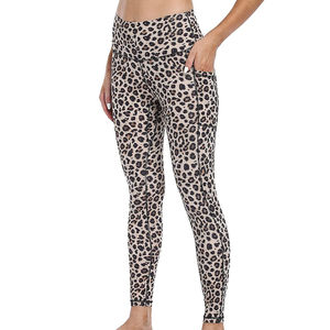 High Waist Full Length Solid Color <b>Leggings</b> <b>With</b> <b>Pockets</b> Stretch Knitted Sporty Women's Pants All Seasons - Product Image 5