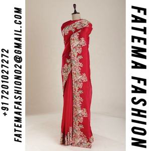 Moderno último estilo Faux Georgette Sari multicolor secuencia bordado trabajo recién llegado ropa de fiesta para mujeres exportador suministro - Product Image 2