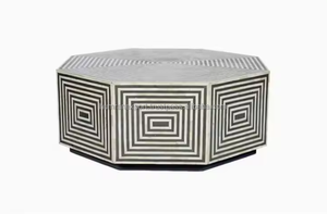 โต๊ะกาแฟหน้าแผ่นไม้ฝังกระดูก  ทำจากเรซิ่นกระดูก  สี/ขนาดปรับแต่งได้  ออกแบบโดยช่างฝีมือ  เป็นมิตรกับสิ่งแวดล้อม  งานแฮนด์เมด  คุณภาพสูง - Product Image 2