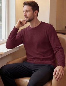 Men Thermal Waffle Shirt <b>Long</b> <b>Sleeve</b> Winter Base Layer <b>Undershirt</b> OEM Wholesale - Product Image 2