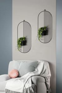 Elegante Marco de Metal Negro para Macetas con Maceta Incluida, Perfecto para Plantas de Interior, Decoración del Hogar, Dormitorio y Sala de Estar - Product Image 2