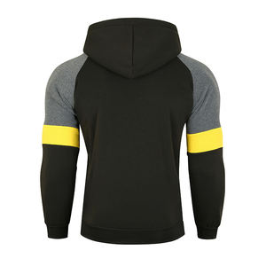 Sudadera con capucha de color liso para hombre con mangas raglán, estilo coreano, moda urbana, informal, ajustada - Product Image 2