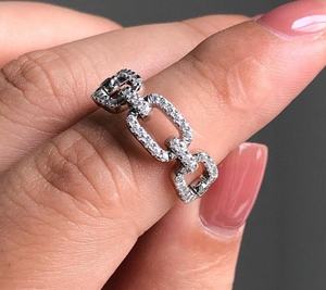 Anillo de moissanita de plata de ley, joyería personalizada, anillo de compromiso de moissanita, regalo para ella, regalo de boda - Product Image 1