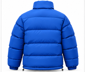 Chaqueta Acolchada para Hombre, Personalizada al por Mayor, Color Azul Cobalto, Gruesa, Térmica, con Cuello Alto, para Invierno, OEM - Product Image 2
