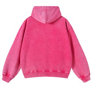 Sudadera con Capucha Holgada Estilo Hip-Hop para Hombre, Lavado Ácido, 100% Algodón, Diseño Gráfico Vintage, Estilo Urbano, Gótico, Unisex - Product Image 5