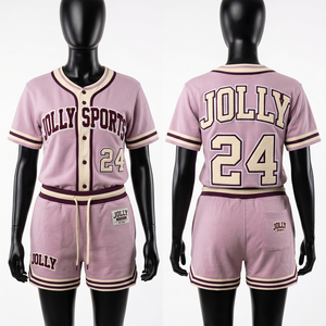Women Baseball Jersey Short <b>Set</b> GSM Polyester Mesh Black Piped Panels Custom <b>Embroidery</b> Tackle Twill Sublimation Women's <b>Sets</b>' - Product Image 4