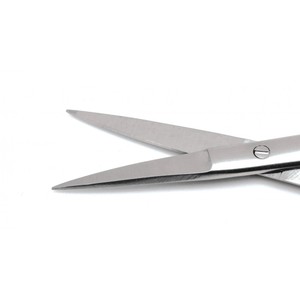กรรไกรตัดหูขนาดเล็ก Bellucci สแตนเลสสตีล ขนาด 8 ซม. ใบมีด 0.8x4 มม. แบบตรง มุมซ้าย มุมขวา สำหรับงานผ่าตัดละเอียดอ่อน - Product Image 2