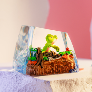 Teclas Artesanales Bosque Místico, Teclas Artesanales Personalizadas, Teclas Anime Lindas, Teclas Verdes, Juego de Teclas, Teclas de Madera - Product Image 1