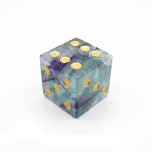 Stone Rainbow Fluorite D6 <b>Dice</b> Cube Natural Gemstone Crystal Stone D6 <b>Dice</b> Engraved Stone Custom <b>Dice</b> <b>Sets</b> - Product Image 2