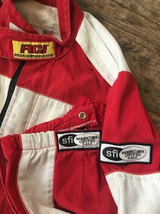 Vtg RCI-Chaqueta de carreras roja para hombre, conjunto de pantalones, traje de 2 piezas, retardante de fuego SFI 3-2A - Product Image 4
