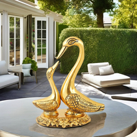 Sculpture de canard baiseur en métal antique Pièce maîtresse élégante pour la maison et le bureau Articles décoratifs